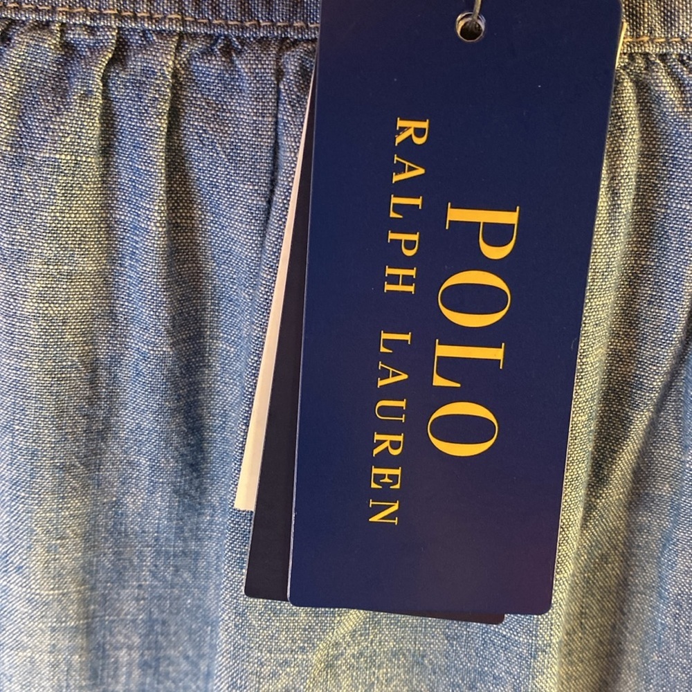 Polo Ralph Lauren NWT Blue Denim Kids Dress size 16 - Picture 2 of 7
